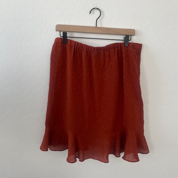 Ruffle Mini Wrap Tie Bow Hipster Hippie Artsy Boho Bohemian Dusty Party Skirt - Picture 3 of 5